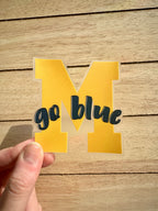 Waterproof Clear Go Blue Sticker