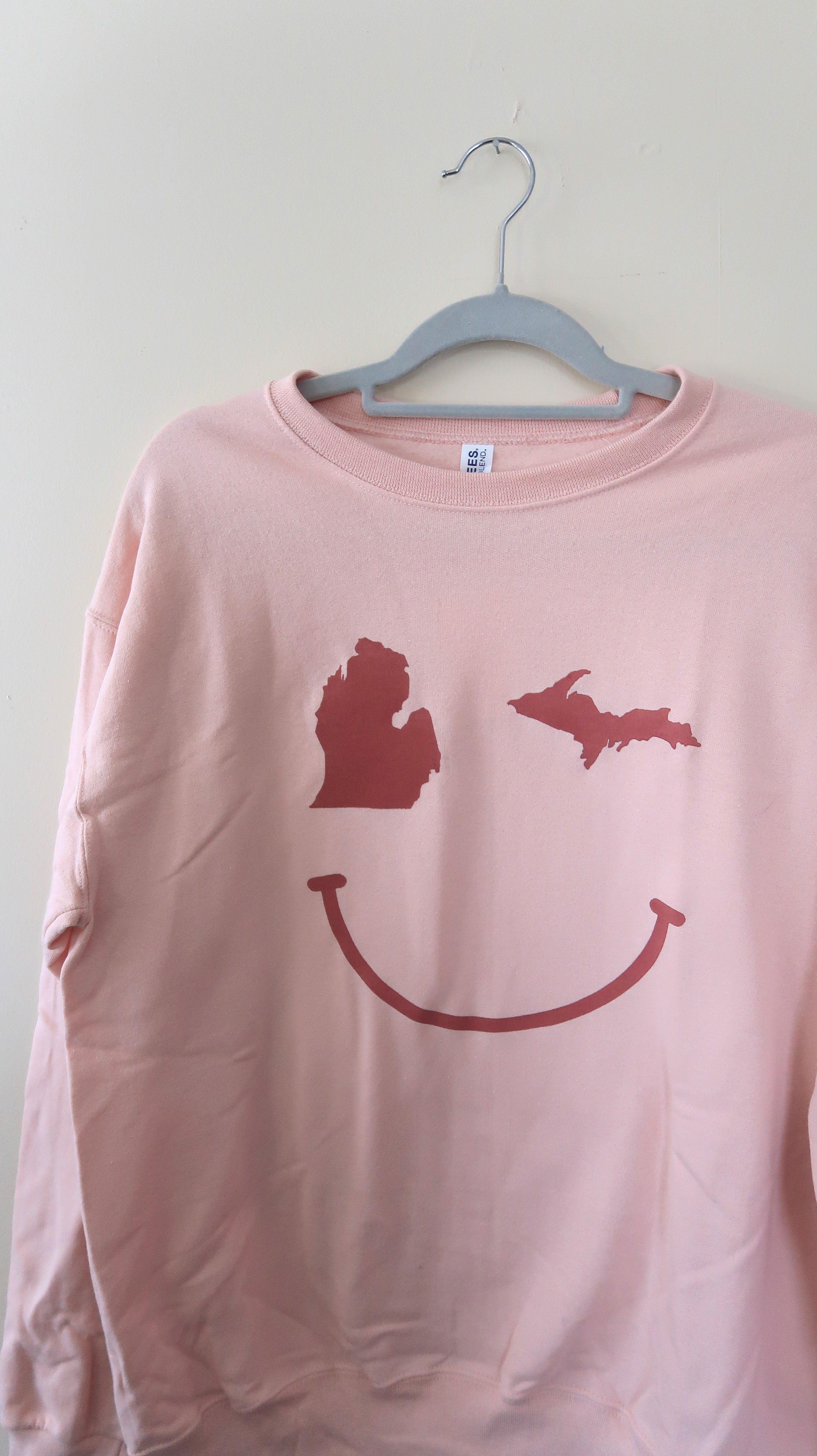 Michigan Wink Pink Crewneck
